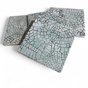 Sage Green Mosaic Pattern Coasters